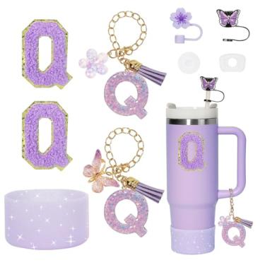 Imagem de Liangang Conjunto de acessórios de copo Stanley de 9 peças, compatível com Stanley Cup 850 g 1,134 g, incluindo 2 peças de capa de palha Stanley e bota, tampa à prova de derramamento, 2 peças de