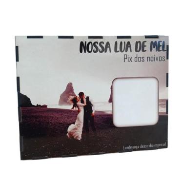 Imagem de Cofre Pix dos noivos Nossa Lua de Mel Com QR code Para Festa de Casame