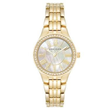 Imagem de Anne Klein Relógio feminino premium com detalhes de cristal, Dourado
