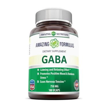 Imagem de Amazing Formulas Gaba 100 cápsulas vegetais da Amazing Nutrition (pacote com 4)
