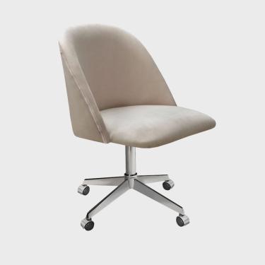 Imagem de Poltrona Decorativa Gaia Giratória com Rodízio para Sala, Quarto, Recepção