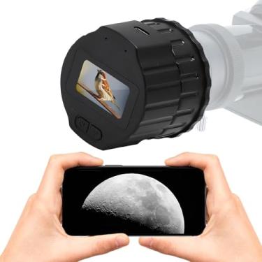 Imagem de Câmera Ocular de Telescópio WiFi para Astronomia, Câmera Ocular Eletrônica 1080P 16MP para Astrofotografia Câmera Telescópica para Microscópios Telescópios ópticos de 28 Mm a 50 Mm