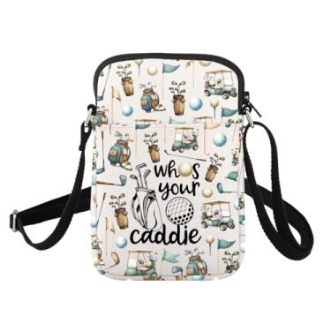 Imagem de FUSTMW Bolsa transversal de golfe, presentes de golfe Who's Your Caddie, presentes de golfe para entusiastas de golfe, presentes de caddie, Caddie Bag C