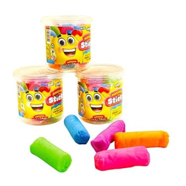 Imagem de 1 Pote Massinha de Modelar Colorida, 5 Unidades, 75g, Cores Sortidas Brinquedo Crianças