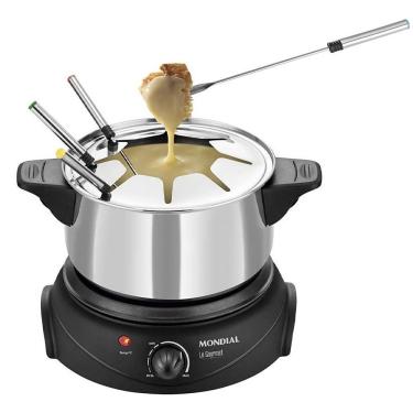 Imagem de Panela Eletrica De Fondue Mondial Fd-02 220v - Prata-preto