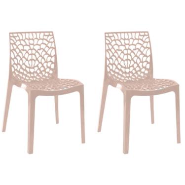 Imagem de Kit 2 Cadeiras Gruvyer Estrutura Em Polipropileno Fratini Fendi