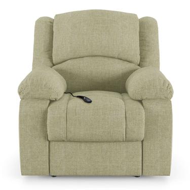 Imagem de Poltrona Do Papai Reclinável Sala De Cinema Barcelona Controle Elétrico Usb Linho Bege