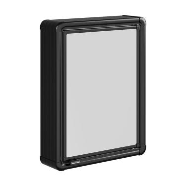 Imagem de Armário Para Banheiro Com Espelho Astra Lbp12-sc Sobrepor Preto