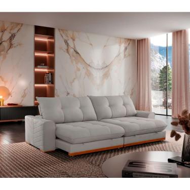 Imagem de Sofá Argo Veludo 02 Módulos 120 Cm B25cm Meu Sofá Online B026 Veludo Prata