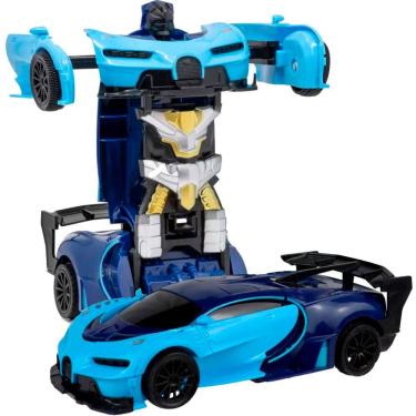 Imagem de Brinquedo Infantil Carrinho Robô Bate e Transforma Changebot Controle Remoto Polibrinq