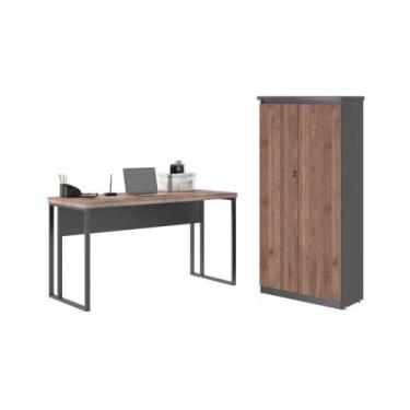 Imagem de Mesa 1200 com Armário Romeu Noce Preto - CASA H