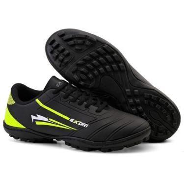 Imagem de Chuteira Futsal Unissex Juvenil E Adulto EXDRI Otima Qualidade, Preto_