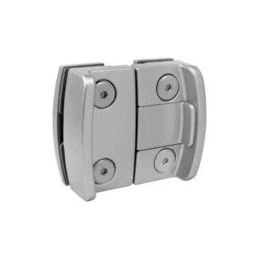 Imagem de Fechadura Janela Correr Vidro/Vidro Blindex Bate Fecha Cinza Fosco - 0