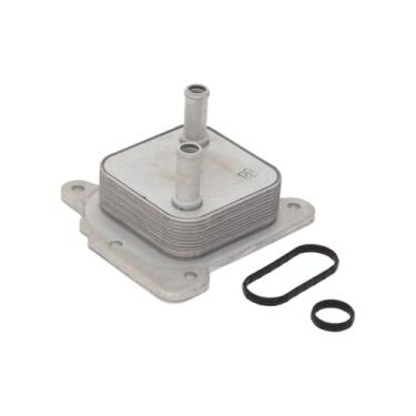 Imagem de A ABSOPRO Resfriador de óleo do motor para Nissan Rogue 2015-2016 2,5L L4 Refrigerador de óleo de transmissão Trans Cooler com 2 peças de vedação O-ring No.213053TA0B Liga de alumínio