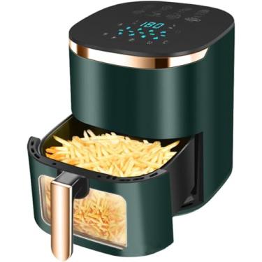 Imagem de Forno De Fritadeira De Ar 6l Com Janela De Cozimento Visual, Tempo De Temperatura Personalizável, Cesta Antiaderente E Lavável, 1400w, Silver
