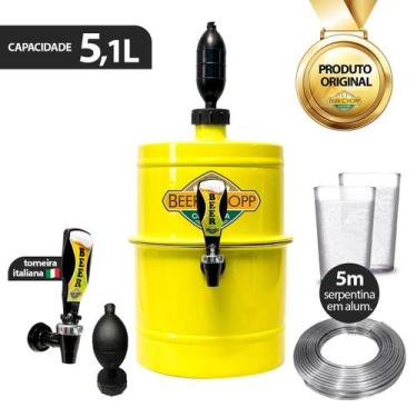 Imagem de Chopeira Portatil Alum Cores 5,1l Torneira + 2 Copos e Serpentina - TK