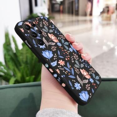 Imagem de Capa de celular com estampa de jardim de flores para Samsung Galaxy S22 S21 S25 S24 S23 S20 Ultra Plus FE S10 S9 S10E Note 20 Ultra 10 9 Plus, preta 2, para S25 Ultra