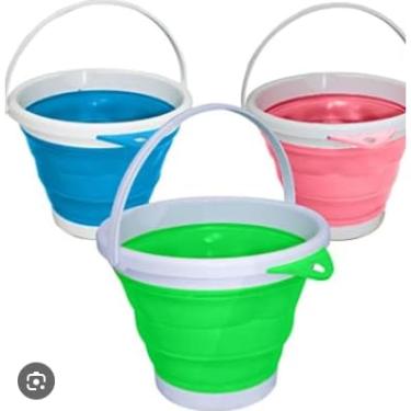 Imagem de Balde Retrátil Dobrável Bacia Retrátil 3L 5L 10L Multiuso Portátil para Limpeza(LARANJA,3 LITROS)