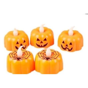 Imagem de Vela De Halloween Abóbora De Led Sortida