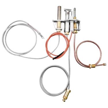 Imagem de EMIHO Conjunto piloto de propano (LP) 446-511A adequado para lareiras a gás real Heat-N-Glo com tubo piloto termopar termopilha substitui 25122 25730 060-515A