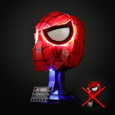 Imagem de LIGHTAILING Luz para máscara do Homem-Aranha Lego-76285 - Kit de iluminação LED compatível com o modelo de blocos de construção Lego - O conjunto de modelos não está incluído
