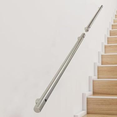 Imagem de Corrimão De Aço Inoxidável Para Escadas - 1m 120cm 1,5m 180cm 2m 3m Corrimão De Escada De Tubo Redondo Moderno, Corrimãos De Escada Externa Montados Na Parede Para Interior E Ex, 3.3ft/100cm