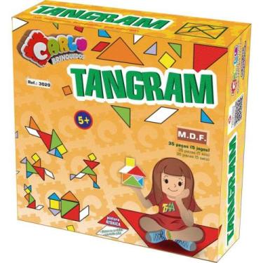 Imagem de Tangram 35 Pecas em Madeira - Carlu