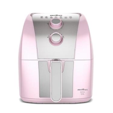 Imagem de Air Fryer Rosa Britânia 5,5L Sem Óleo 1500W BAFE53, Rosa, 220V
