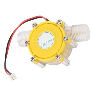 Imagem de Zhjvihx Gerador de Turbina de Água DC Livre de Ferrigum Micro Gerador Hidrogerador Para Geraza de Energia Doméstica Faça Você Mesmo (F50 de 12V amarelo transparente)