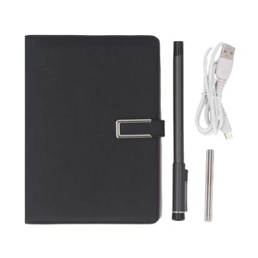 Imagem de VBESTLIFE Caderno Digital Com Caneta Inteligente, Bluetooth 5.0 OCR Reconhecimento Sincronização Em Tempo Real 360 ° Escrita AI Desenho Com Sincronização de Tela de Papel (Preto)