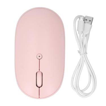 Imagem de Mouse Bluetooth Rouse recarregável silencioso mouse ergonômico silencioso DPI ajustável 1600 para Android Tablet Home Abs ABS preto (Rosa)