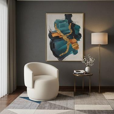 Imagem de Poltrona Decorativa Sala Estar Orgânica Beatriz Corino Bege - Montanaris Decor