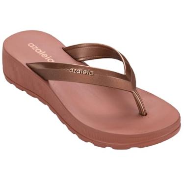 Imagem de Tamanco Plataforma Azaleia Fabi Light Line - Cobre/nude escuro - 38