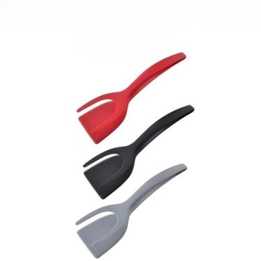 Imagem de Utensílios para Cozinha: Espátula e Raspador de Nylon + Pinça Culinária Antiaderente - Para Ovos, Tapioca, Bife, Panqueca e Mais(2,Aleatório)