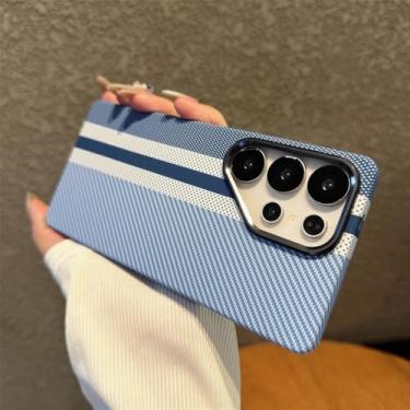 Imagem de Capa de celular fosca de fibra de carbono rígida para Samsung S25 S24 S23 Ultra Plus com estrutura de metal e capa para carregamento sem fio, F4, para Galaxy S23