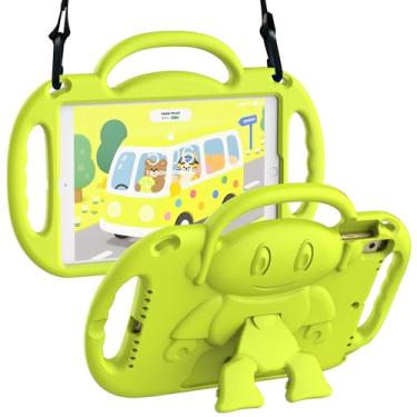 Imagem de VICVOL Capa infantil para iPad 9ª/8ª/7ª geração (10,2 polegadas, 2021/2020/2019), capa infantil para iPad Air 3ª geração de 10,5 polegadas/Pro 10,5, capa durável à prova de choque com alça de ombro