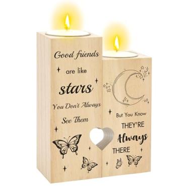 Imagem de Presentes de amigos para mulheres - presentes para amigas amigas, aniversário, dia das mães, Natal, casamento, dia dos namorados, presente de Páscoa para mulheres, amigas, castiçais em forma de