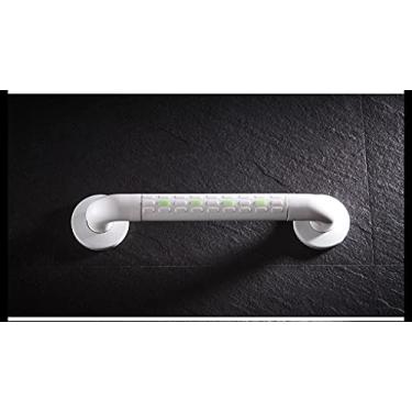 Imagem de Prateleiras para toalhas, barras de apoio para banheiro, barra reta de aço inoxidável, barra de chuveiro de corrimão de equilíbrio, alça antiderrapante (amarelo 58 cm) (branco 78 cm)