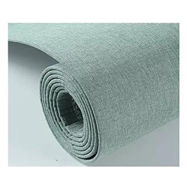 Imagem de XWZFFAI Papel de parede original de linho, papel de parede autoadesivo estofado de 5 mm de espessura, painéis de parede à prova de som, forro de contato removível, impermeável, cortável, verde