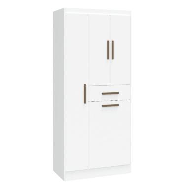 Imagem de Armario Multiuso Organizador para Area de Servico e Cozinha 4 Portas 1 Gaveta com Prateleiras Despensa