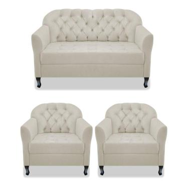 Imagem de Kit Namoradeira E 02 Poltrona Julia A02 Corano Bege