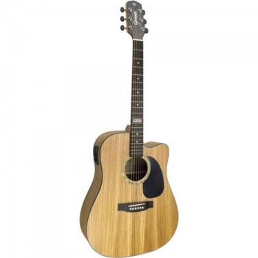 Imagem de Violão Eletroacustico Dreadnought Folk Cutaway Aco Gf-1d Ceq Zebra Giannini