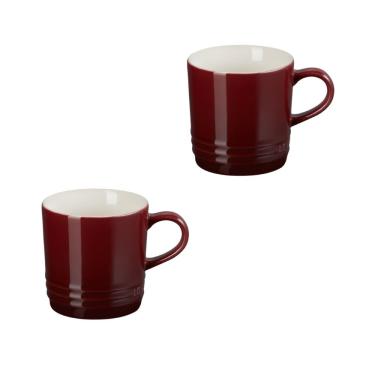 Imagem de KIT LE CREUSET 2 CANECAS EM CERAMICA 200ML VERMELHO RHONE