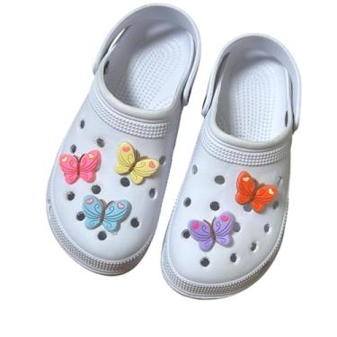 Imagem de Kit 5 Pins Bottons Enfeites para Babuches Calçados Diversos Temas (Borboletas 1)