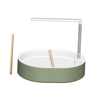 Imagem de ShengQuanHao Bebedouro Automático para Pássaros com Porta USB, Versátil E Portátil, com Poleiro para Agapornis de Médio, branco