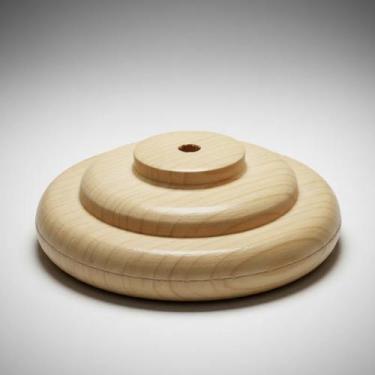 Imagem de Base Em Madeira Maciça Cor Marfim P/mastro De Bandeira 10 Unidades - M