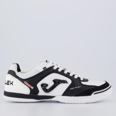 Imagem de Chuteira Joma Top Flex Futsal Branco com Preto, 39