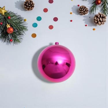 Imagem de Generic 1 peça de bolas de Natal ornamentos de bola de Natal sem laço de plástico magenta brilhante 8 cm