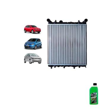 Imagem de Kit Radiador VW Gol G5/Fox/Polo 06 C/Ar + Aditivo Paraflu Verde 1L