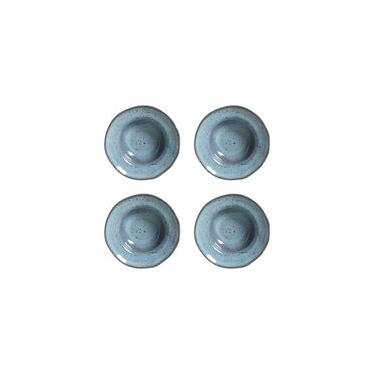 Imagem de Conjunto de Pratos de Sobremesa Porto Brasil Orgânico Breeze Azul 250ml - 4 Peças